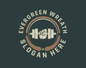 Dumbbell Gym Fitness logo design