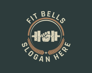 Dumbbell Gym Fitness logo design