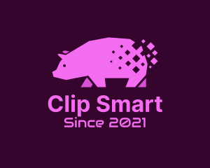 Digital Pink Pig logo design