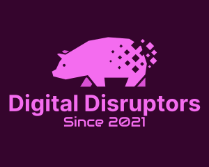 Digital Pink Pig logo design