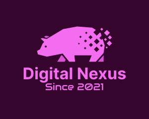 Digital Pink Pig logo design