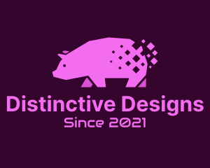 Digital Pink Pig logo design