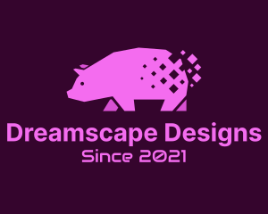 Digital Pink Pig logo design