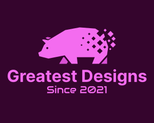 Digital Pink Pig logo design