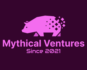 Digital Pink Pig logo design