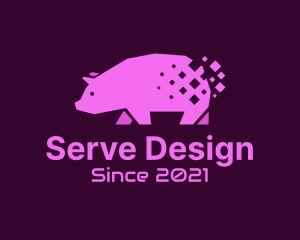 Digital Pink Pig logo design