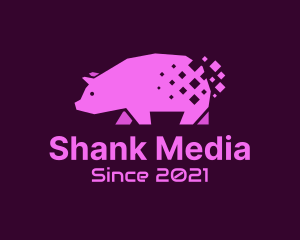 Digital Pink Pig logo design