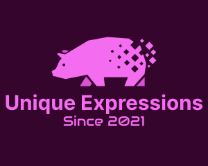 Digital Pink Pig logo design