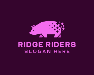 Digital Pink Pig logo design