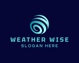 Weather Forecast Globe logo design