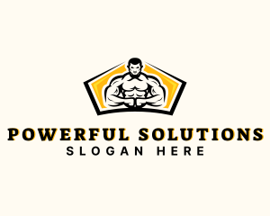 Strong Fitness Man Logo