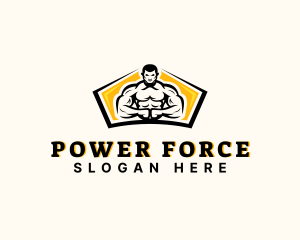 Strong Fitness Man logo design