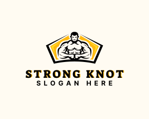 Strong Fitness Man logo design