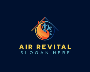 Home Airconditioning Temperature logo design