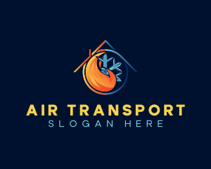 Home Airconditioning Temperature logo design