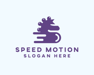 Fast Racing Seahorse logo design