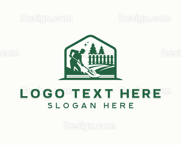 Landscaping Gardener Backyard Logo