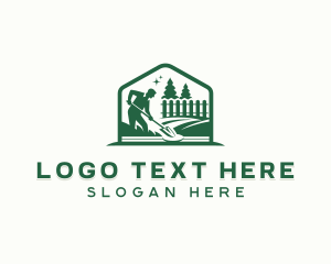 Landscaping Gardener Backyard logo