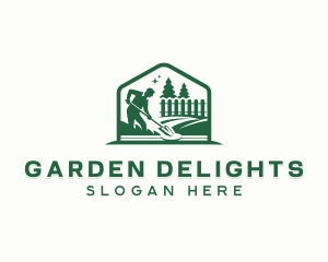 Landscaping Gardener Backyard logo design