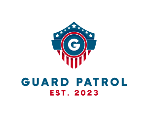 Patriotic American Shield Crest logo