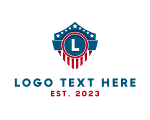 Authority - Patriotic American Shield Crest logo design