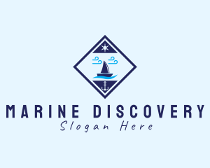 Nautical Sailboat Marine logo design