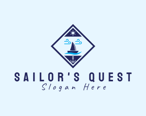 Nautical Sailboat Marine logo design