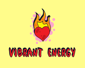 Graffiti Art Burning Heart logo