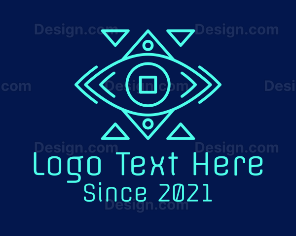 Geometric Futuristic Eye Logo