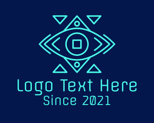 Geometric Futuristic Eye logo