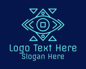 Geometric Futuristic Eye Logo