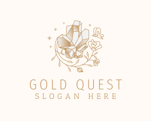 Gold Crystal Jewelry logo design