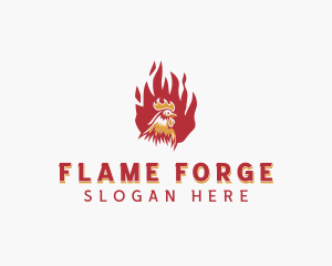 Flame Chicken Grill logo design