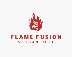 Flame Chicken Grill logo design