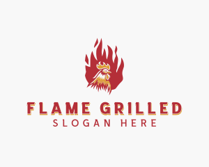 Flame Chicken Grill logo design