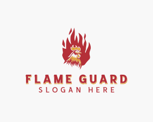 Flame Chicken Grill logo design