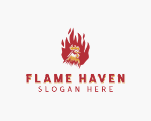 Flame Chicken Grill logo design