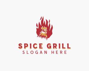 Flame Chicken Grill logo design