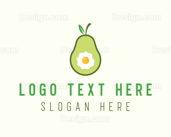 Egg Avocado Food Logo