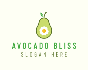 Egg Avocado Food logo design