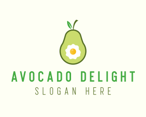 Egg Avocado Food logo design