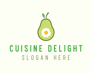 Egg Avocado Food logo design