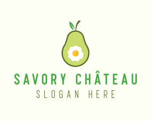 Egg Avocado Food logo design