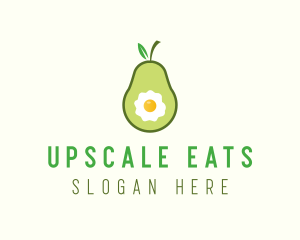 Egg Avocado Food logo design