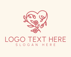 Flower Vine Heart logo