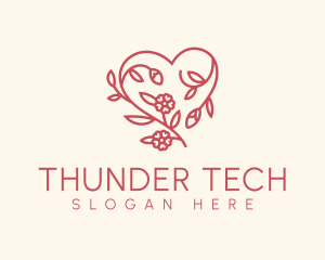 Flower Vine Heart Logo