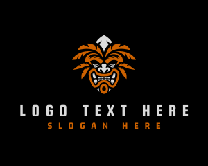Tiki Mask Tribal logo