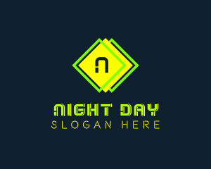 Neon Diamond Night Club logo design