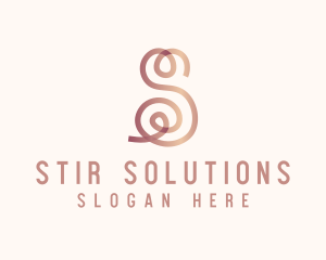 Swirly Letter S logo design