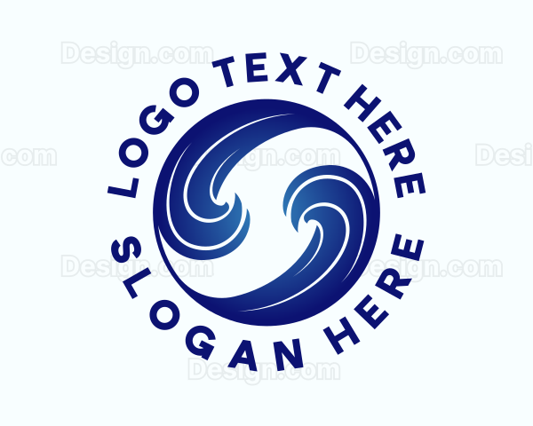 Ocean Water Wave Logo